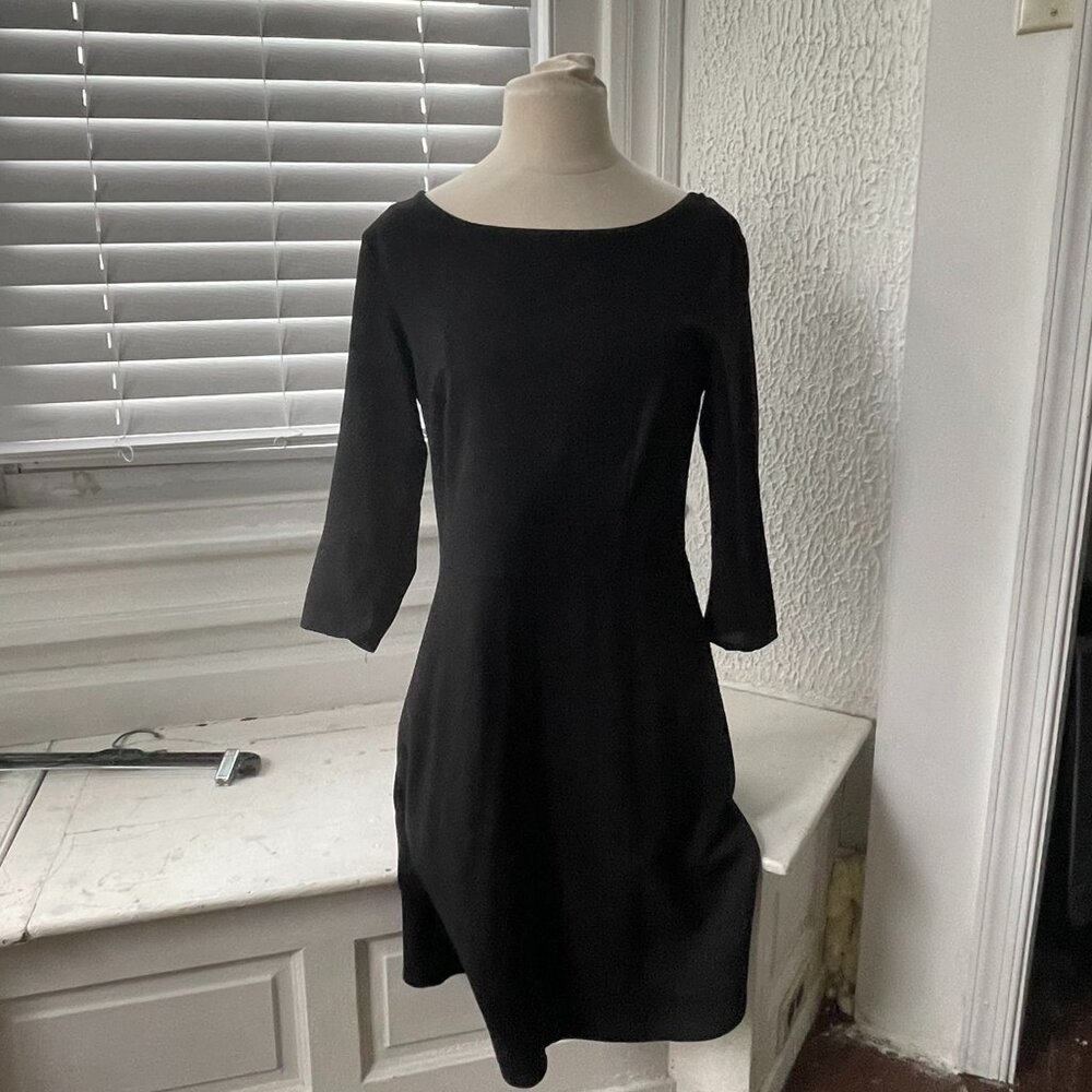 DKNY Black Empire Waist Dress